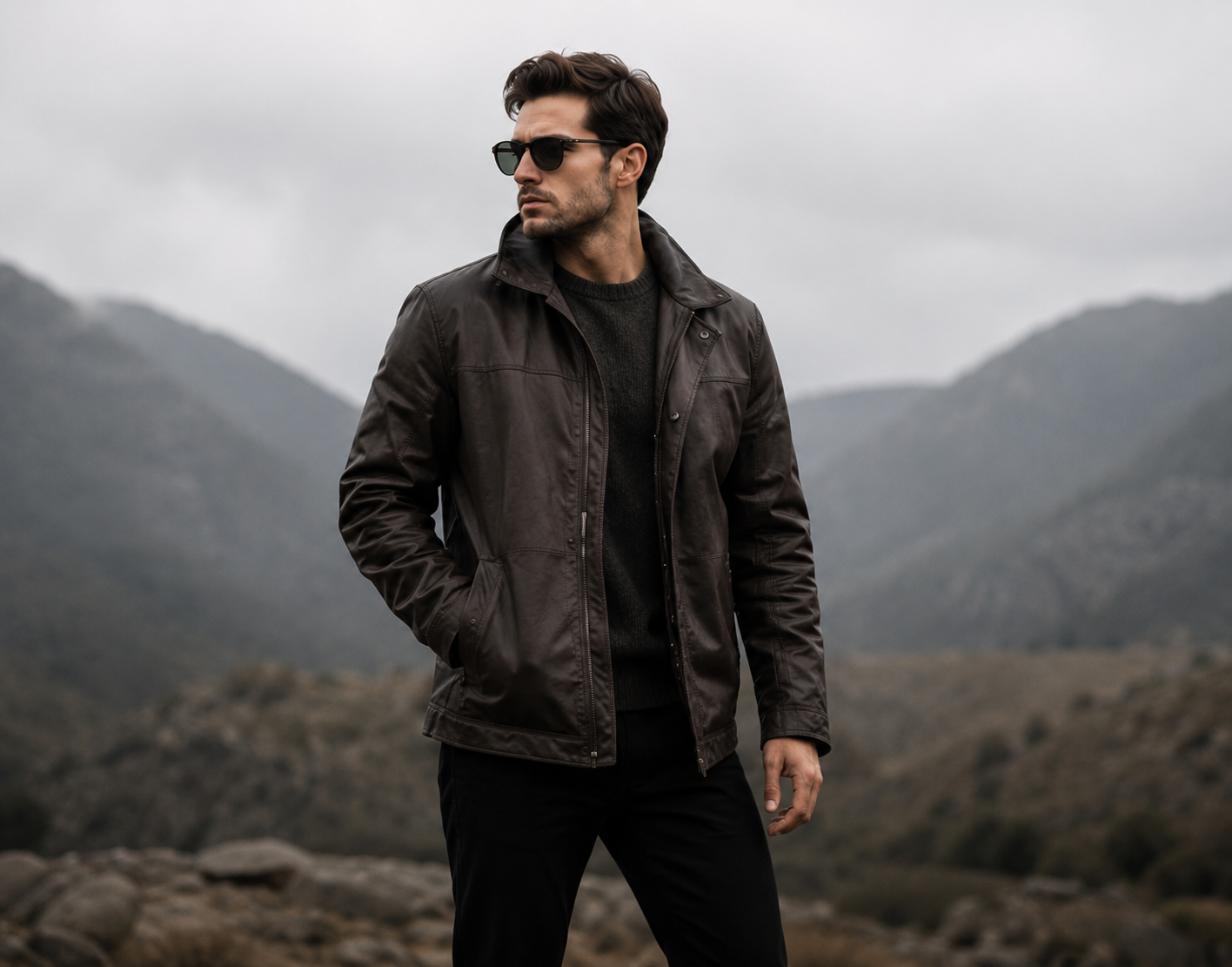 Signature men's outerwear collection with premium matte finish bomber jackets and windbreakers by Maxlun.