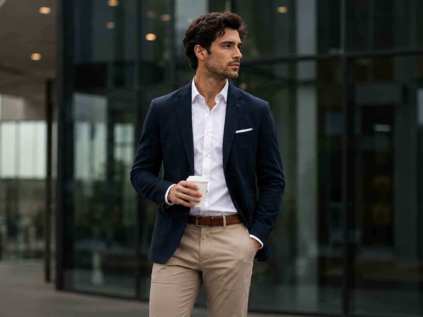 Professional smart casual clothing including wrinkle resistant Oxford shirts and tailored chinos by Maxlun.